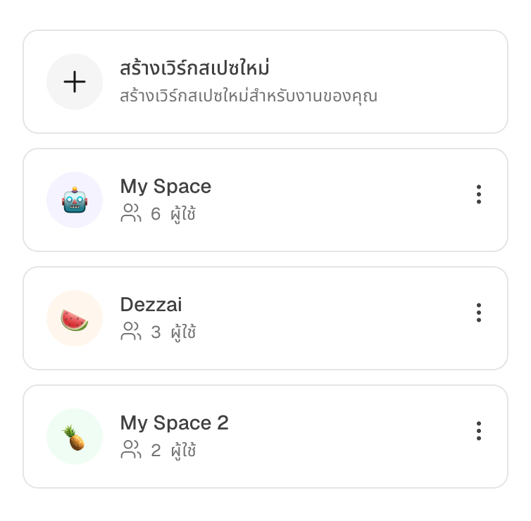 spaces list